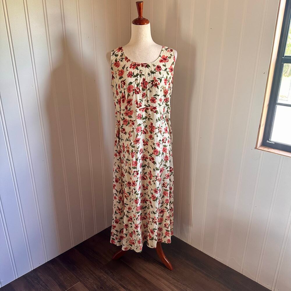 Vintage 90s/Y2K Cottage Floral Maxi Length XL